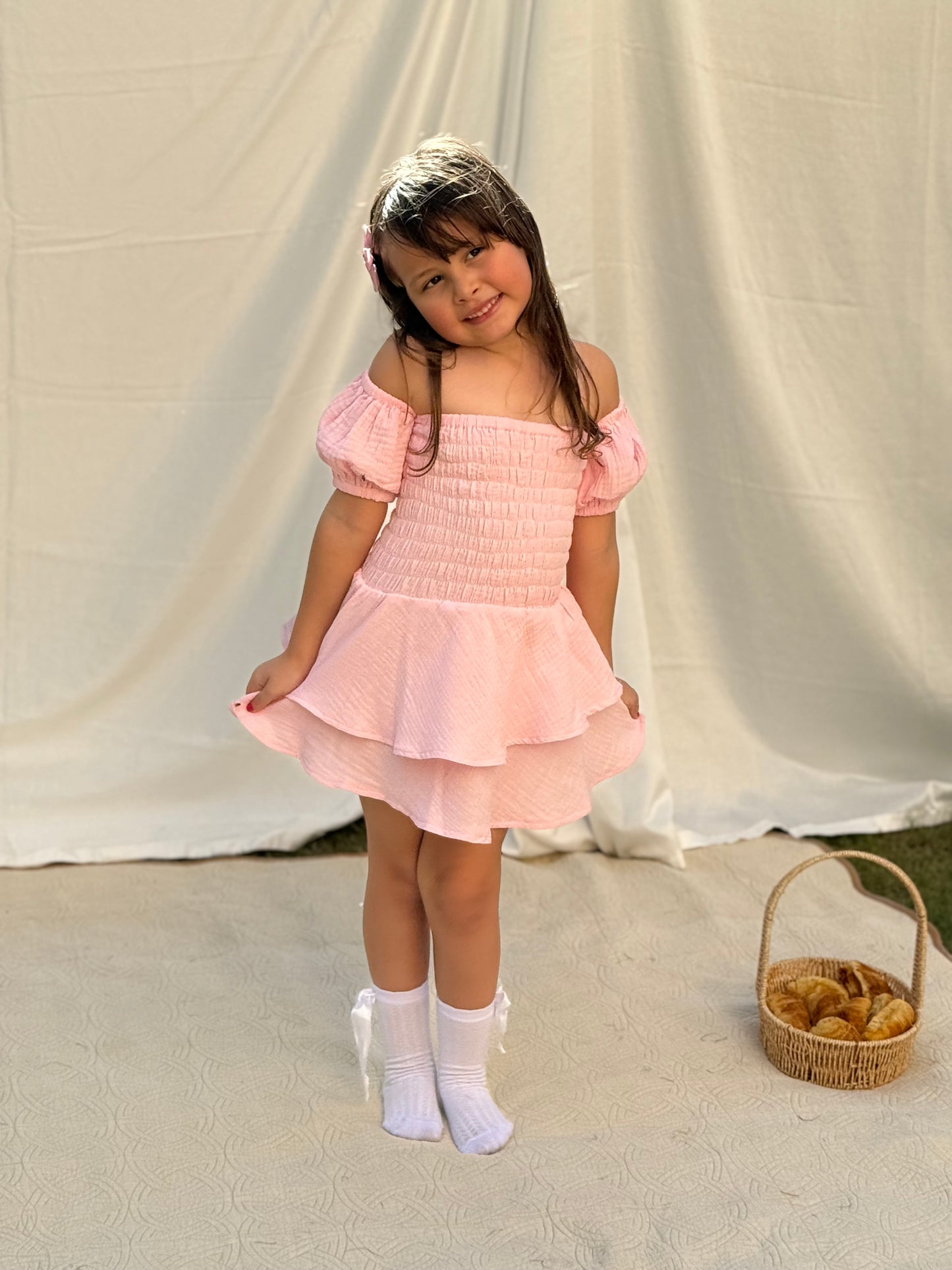 ROSE RUFFLE DRESS