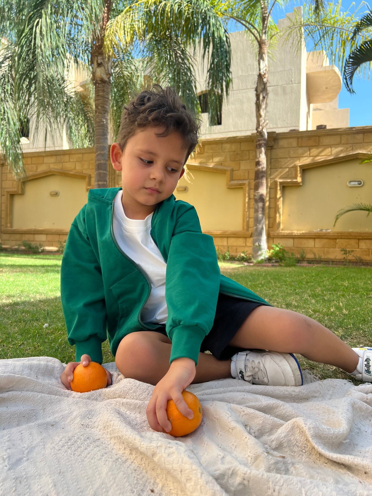 Unisex Fall green jacket (100% cotton)