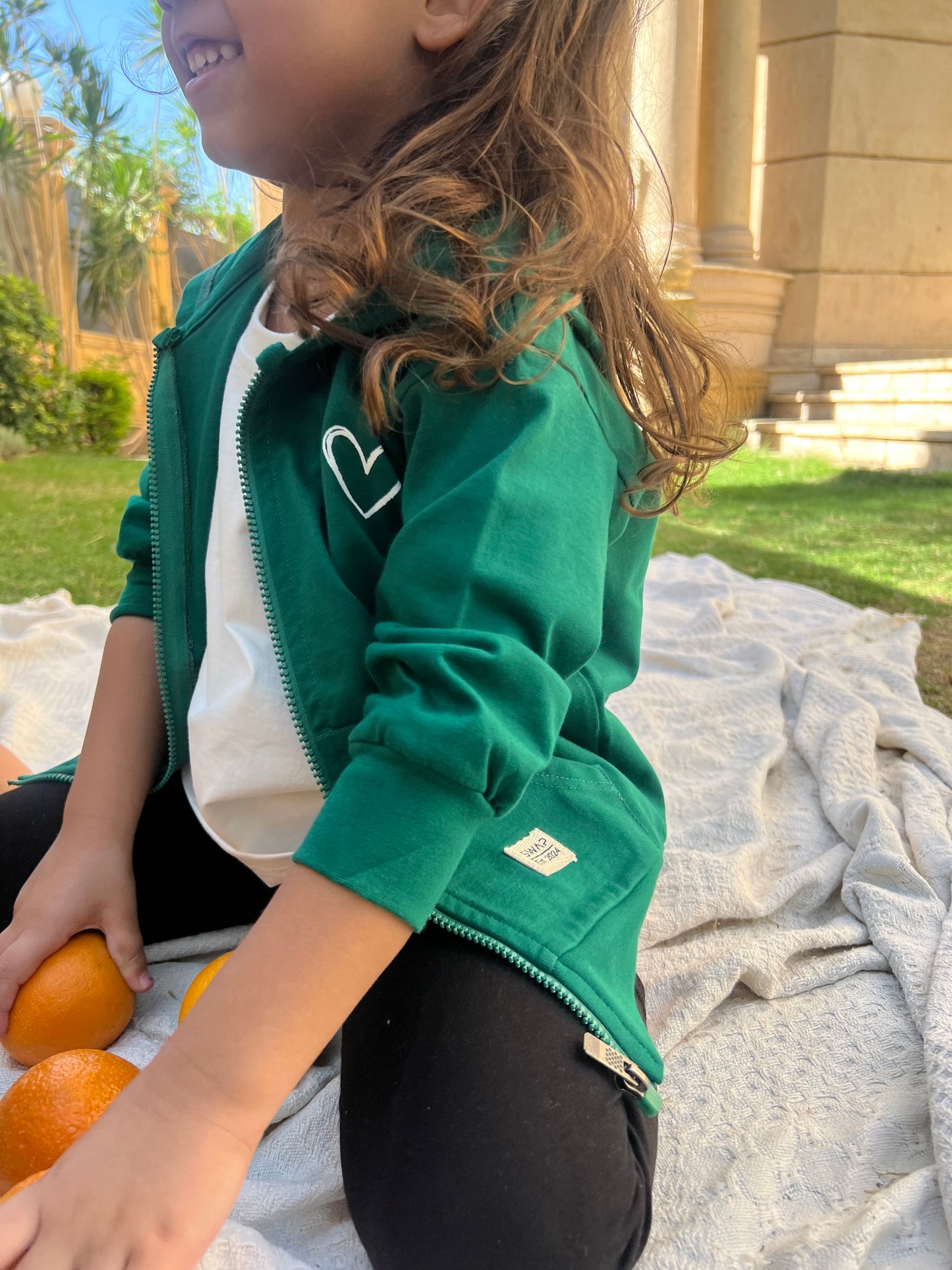 Unisex Fall green jacket (100% cotton)