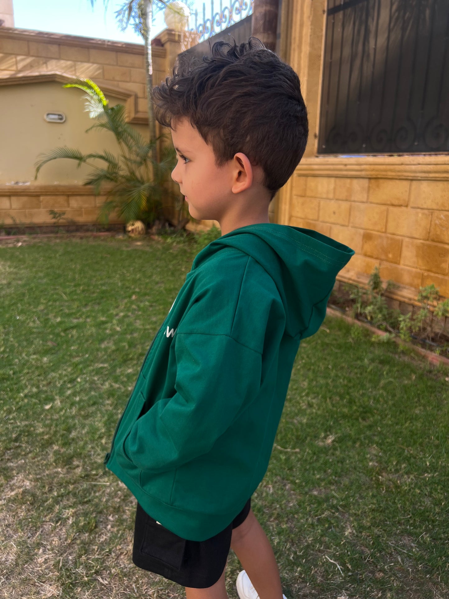 Unisex Fall green jacket (100% cotton)